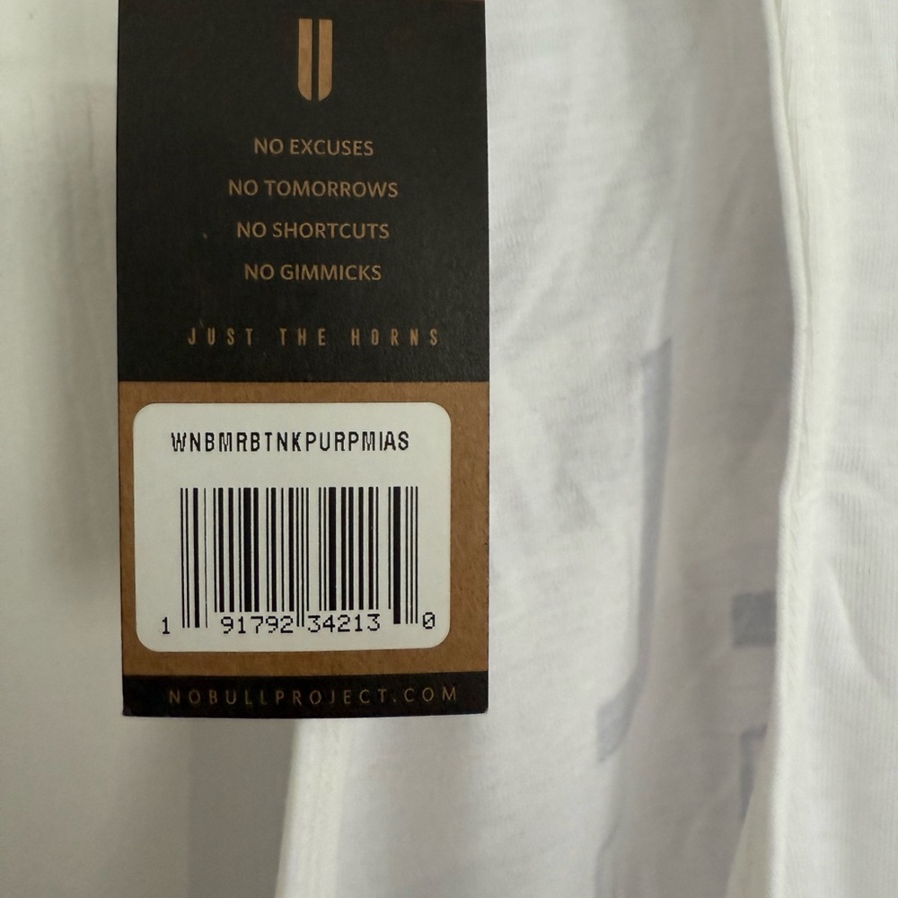 NOBULL Women's White and Purple Tank - Picture 3 of 4